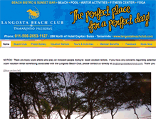 Tablet Screenshot of langostabeachclub.com